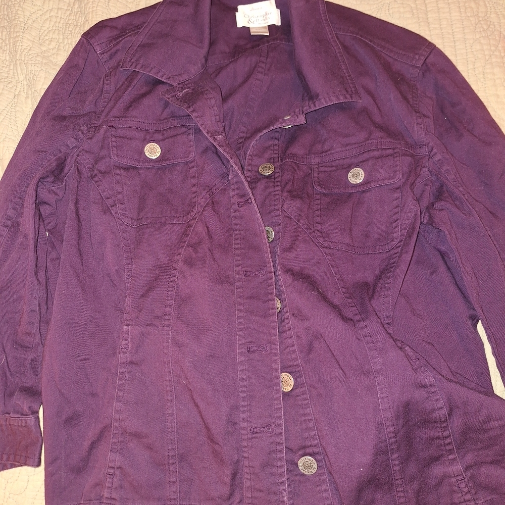 Christopher & Banks Ladies Purple P/XL Jacket